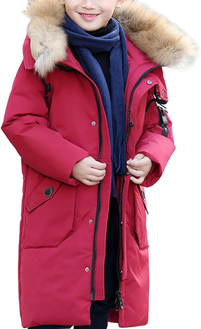 manteau garcon avec capuche fourrure