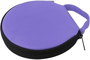 Aturmon Purple 20 Capacity CD/DVD Case Holder Portable Wallet Disc Storage Binder for Car, Home, Travel Carrying Organizer