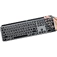 Keyboard Cover for Logitech MX Keys S Wireless Keyboard/Logitech MX Keys Advanced Wireless Keyboard/Logitech Craft Keyboard Ultra Thin Silicone Keyboard Protective Accessories Cover Skin -Black