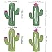 32 Pcs/31.2' (4 Pack) Fiesta Bachelorette Graduation Party Cactus Banner Garland Backgound String Cactus Glitter Green for Kids Birthday Summer Tropical Wedding Taco Cinco De Mayo Party Decor Favor