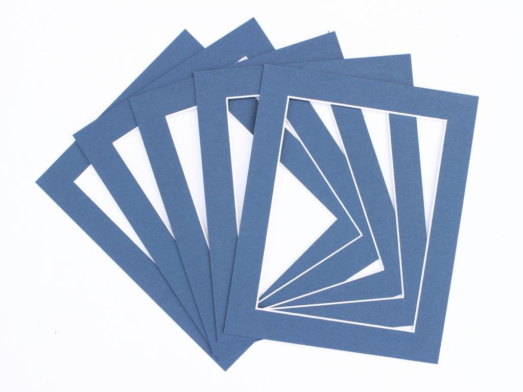Frame Company Pack of 10 Oxford Blue Mounts A4 for 10x6 inch *Choice of Colours* — image 1
