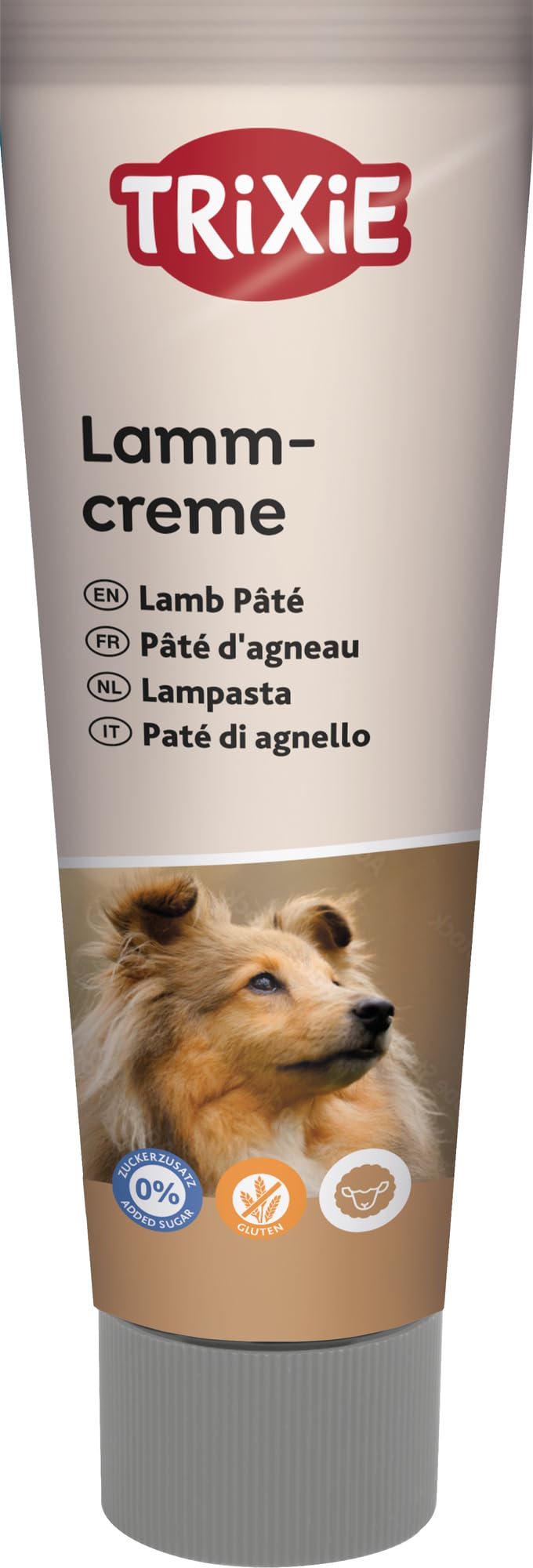 TRIXIE Lamb Cream – Dog snack in cream form – Great reward effect – Ideal for administering medication – Gluten-free – No added sugar – 110 g – 31843