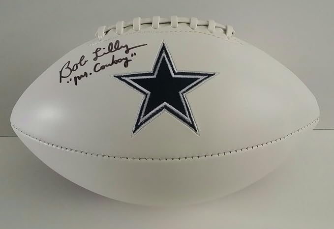 bob lilly autographed football