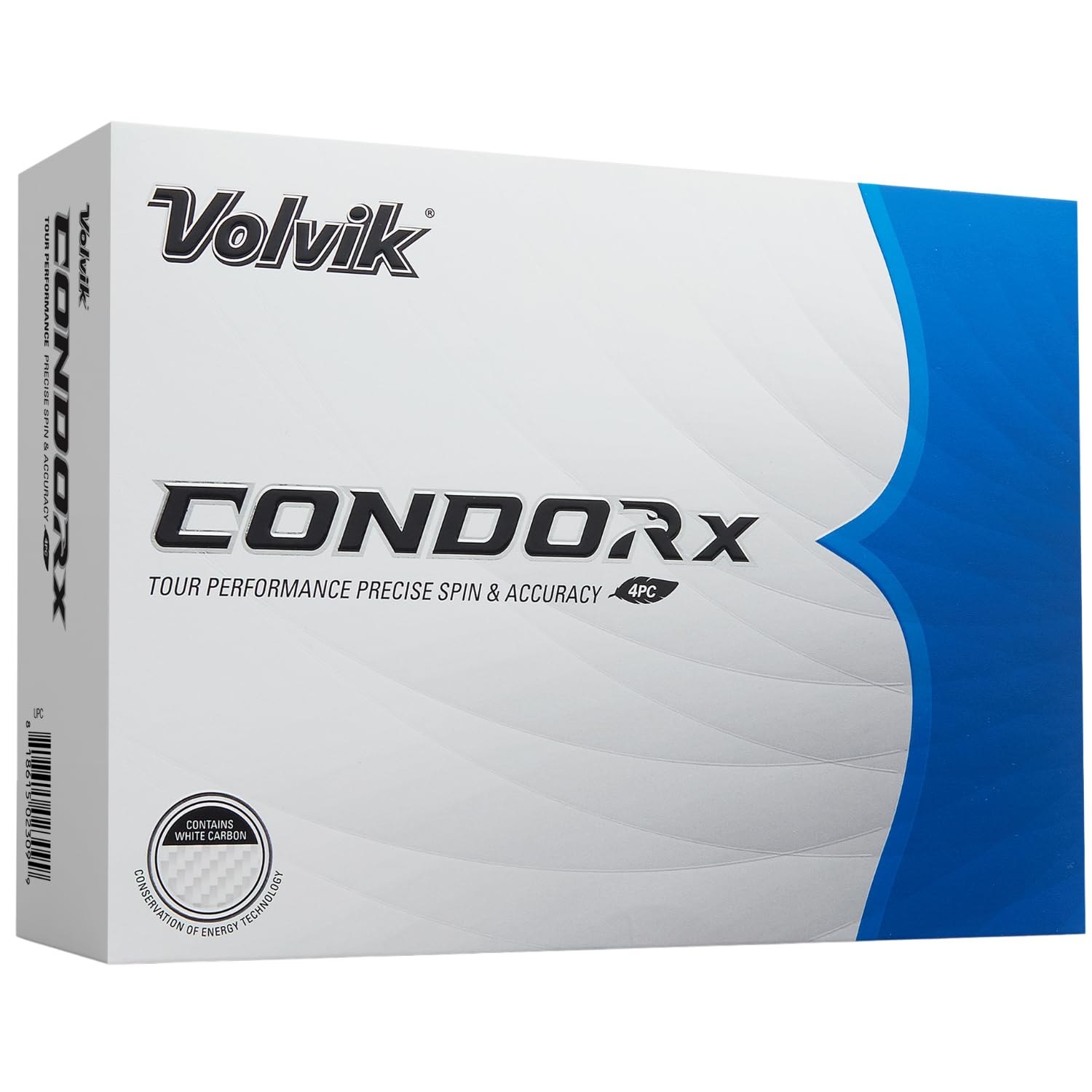 Volvik Condor X White 12 Pack (Dozen) Premium Flight Golf Balls