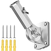 LOMETY Stainless Steel Flag Pole Holder Heavy Duty Multi-Position Flag Pole Bracket Multi-Angle Adjustment Wall mounting Bracket for 1 inch Flag Pole(Silver)