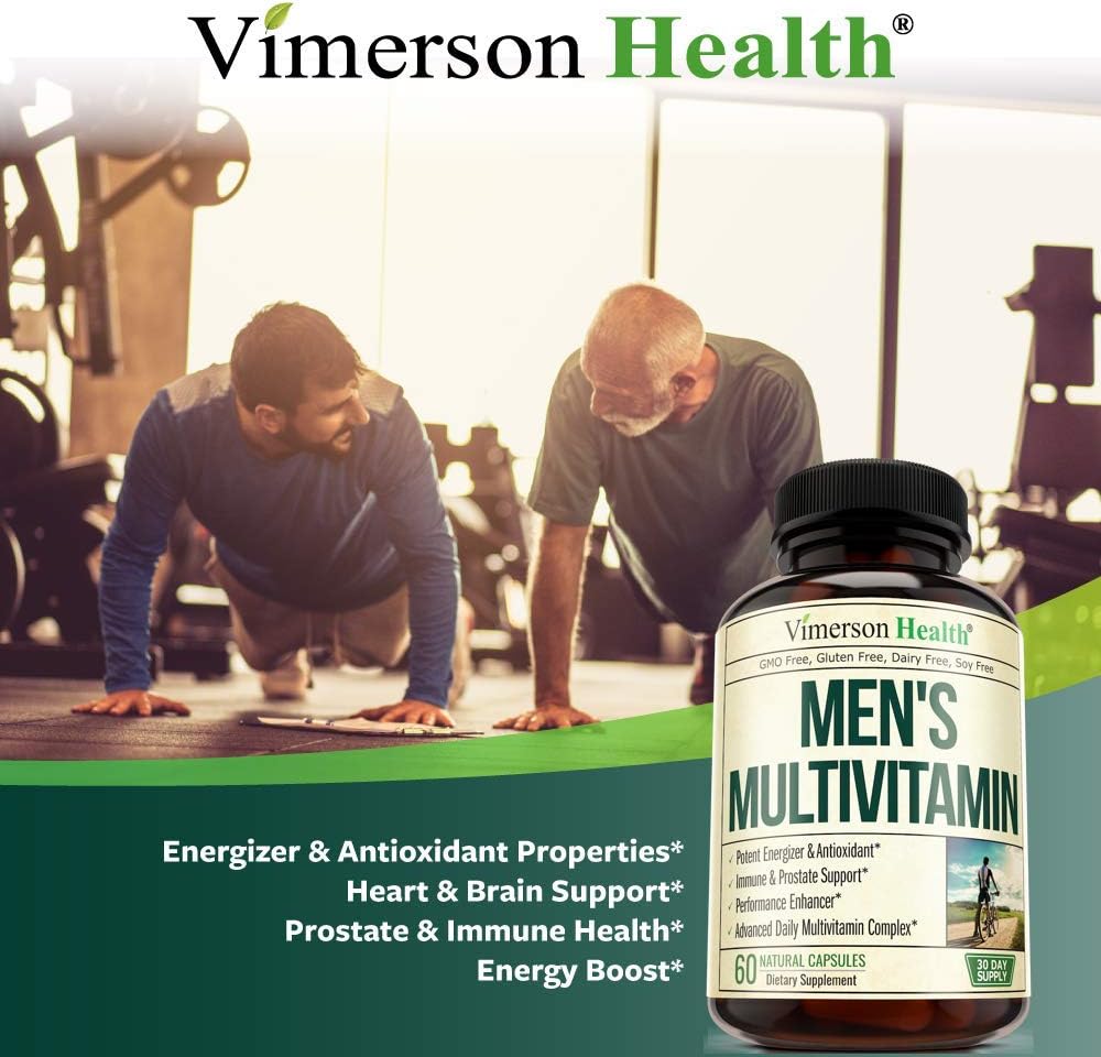 Men's Daily Multimineral Multivitamin Supplement. Vitamins A C E D B1 B2 B3 B5 B6 B12. Magnesium, Biotin, Spirulina, Zinc. Antioxidant Properties, Immune Health. 60 Capsules: Health & Personal Care
