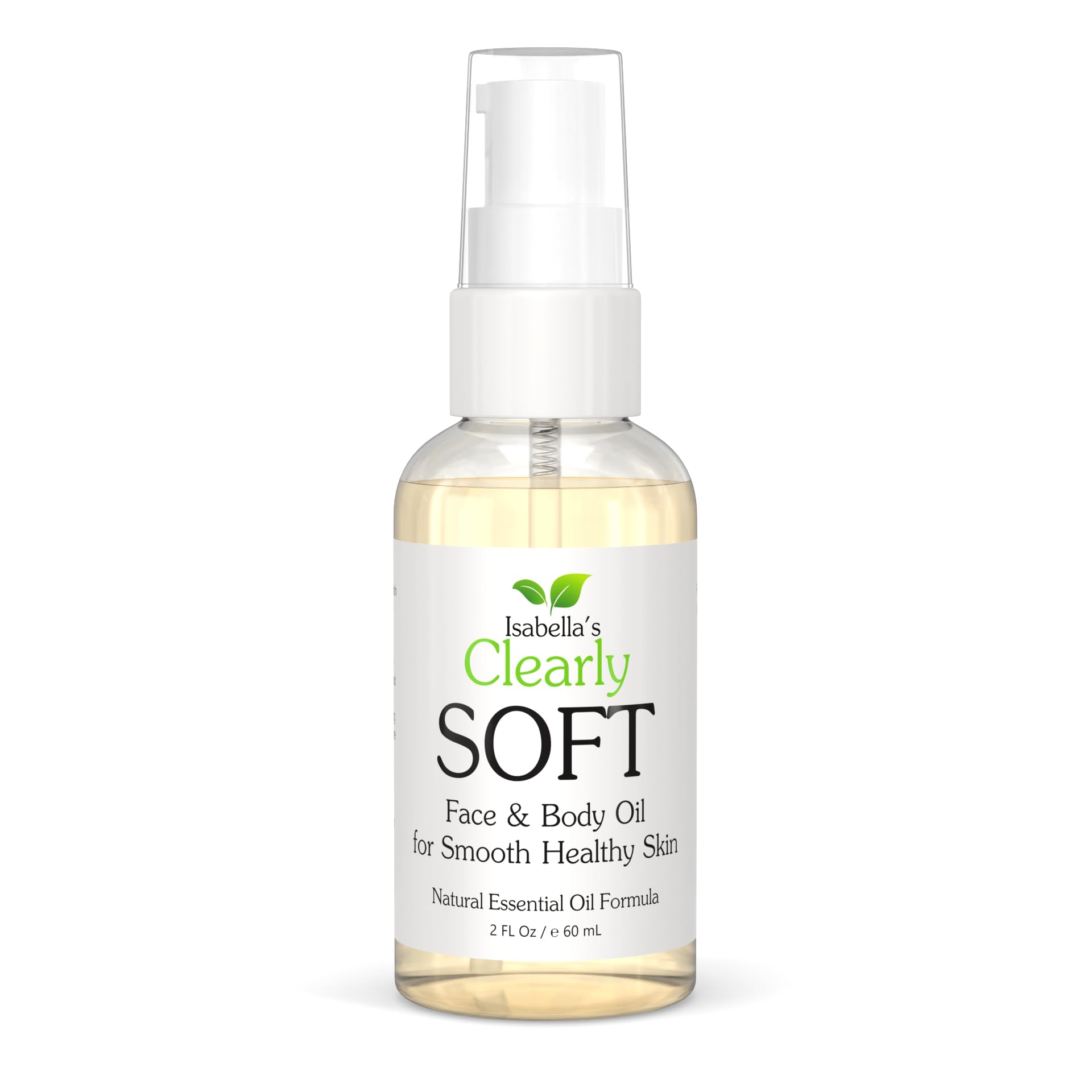 Clearly SOFT Natural Face and Body Oil | Hydrate, Moisturize, Soothe Dry Sensitive Skin | Natural and Organic Ingredients for Smooth Soft Skin | Made in USA (60 ml)