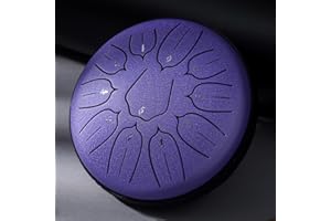 GENERIC Rain Drum for Outside Garden, Chakra Drum for Rain Outdoor, Steel Tongue Drum Rain Chime, Drum Rain Chime Waterproof, upgrade chakra Drum 6 Inches 11 Notes, Chakra Rain Drum Outdoor