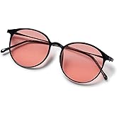BRADDELL FL-41 Rose Tinted Reading Glasses for Migraine Light Sensitivity and Fluorescent LED Glare