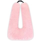 Swemos Travel Pillow, Car Pillow for Kids & Adults - Ergonomic Travel Pillows Sleeping Aid for Neck & Body Support, Car Travel Essentials Pillow on Road Trips-Pink