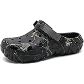 SECHRITE Men's Clogs Athletic Sports Outdoor Sandals Water Beach Shoes Slippers Sandals Lightweight Comfortable Breathable with Adjustable Back Strap