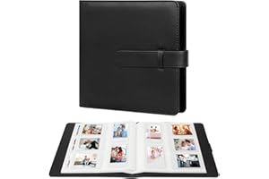 RUIBYTREE 360 Pockets Photo Album for Fujifilm Instax Mini 12 11 9 8+ 8 99 40 EVO LiPlay Instant Film, fits Polaroid Snap/PIC-300/Z2300/ SocialMatic Cameras & Zip 2x3 Printer (Balck)