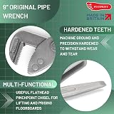 Footprint 9 Inch Adjustable Pipe Wrench - Original UK Made Heavy Duty view 3