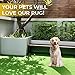 PZG Artificial Grass Rug w/ Drainage Holes & Rubber Backing | 2-Tone Realistic Synthetic Grass Mat | Extra-Heavy & Soft Pet Turf | Lead-Free Fake Grass for Dogs or Outdoor Decor | Size: 6' x 4'