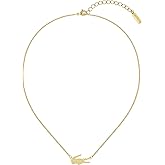 Lacoste Crocodile Pendant Necklace for Women - Stainless Steel, Adjustable - Iconic Elegant Collection, Fashion Jewelry, Accessory - Gift for Her