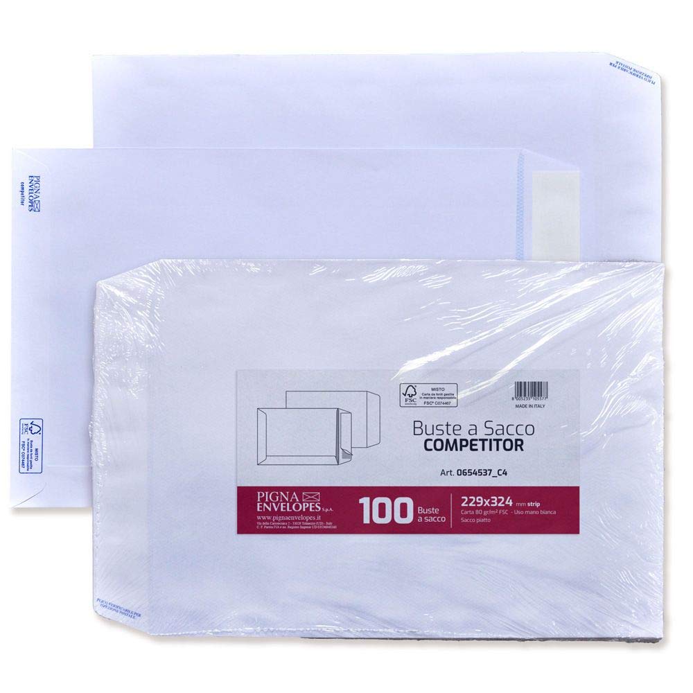 PIGNA 065453733 Envelopes with Window White