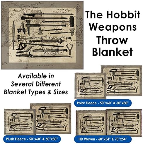 The Hobbit Weapons Throw Blanket / Tapestry Wall Hanging (HD Woven, 54"x60")