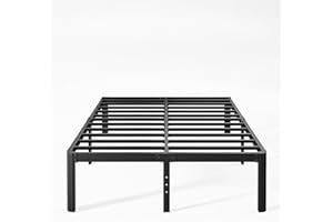 Nordicbed 14 Inch High Platform Queen Bed Frame No Box Spring Needed, Metal Bed Frame Queen Size, Noise Free, Easy Assembly, Heavy Duty, Black