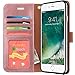 iPhone 7 Plus Case, iPhone 8 Plus Case, Moze iPhone 7 Plus Wallet Case [4 Card Slots ] [Wrist Strap] [Stand Feature] PU Leather Flip Wallet Case Cover for iPhone 7 Plus/iPhone 8 Plus - Rose Gold