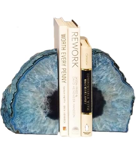 天然石　ブックエンド/ Natural stone bookends West Elm Natural Stone Agate Bookeneds | eBay