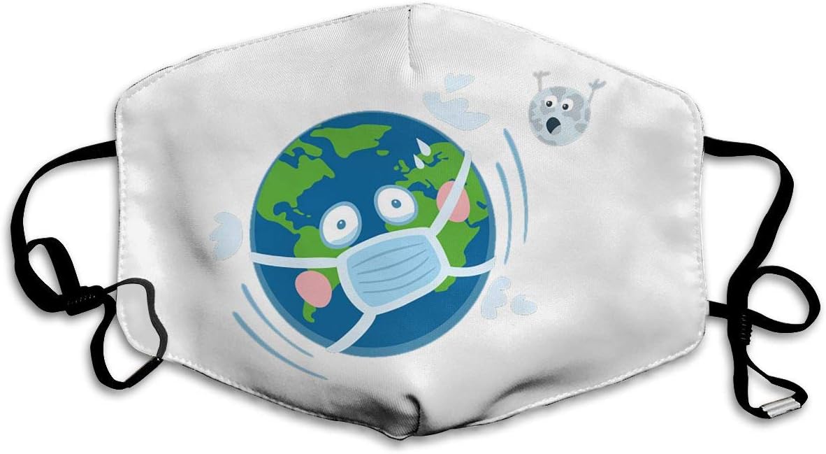 Unisex Dust Face Mouth Mask Fashion Anti Dust Mask - Coron-Avirus Earth White