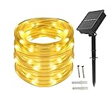 BXROIU 100 LEDs Guirlande Solaire 10M Guirlande Lumineuse étanche IP65, pour Mar