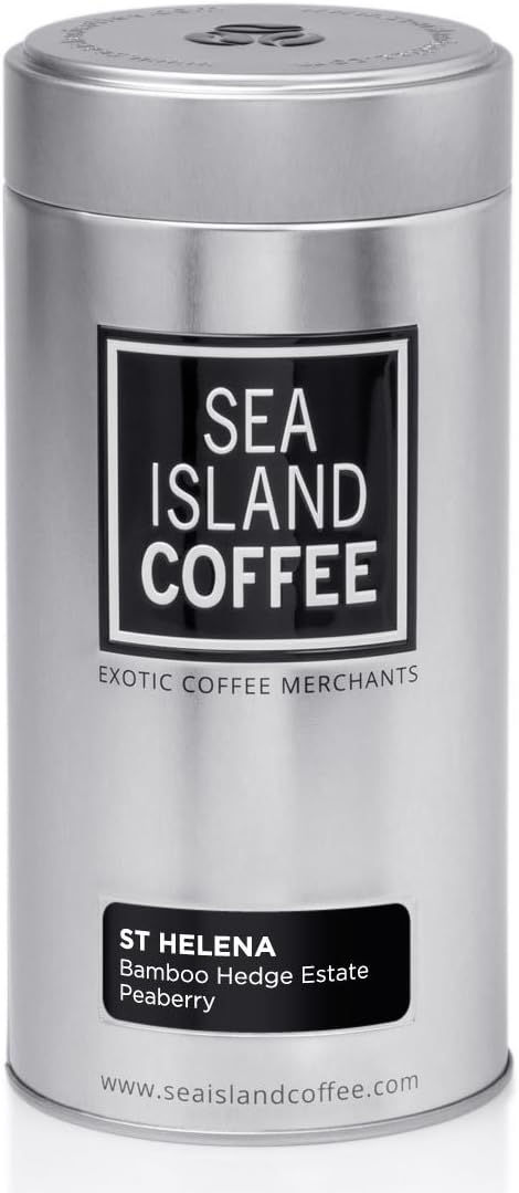 Bamboo Hedge Estate Peaberry, St Helena - Whole Bean Coffee (4.4 Oz Tin)