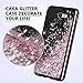 Caka Galaxy J7 2017 Case, Starry Night Series Bling Glitter Flowing Floating Luxury Liquid Sparkle Soft TPU Case for Samsung Galaxy J7 Sky Pro Prime J7 V J7 Perx Halo 2017(AT T) (Rose Gold)