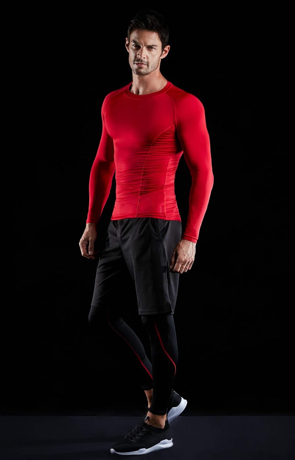 ATHLIO Men's Cool Dry Fit Long Sleeve Compression Shirts, Active Sports Base Layer T-Shirt, Athletic Workout Shirt: Clothing