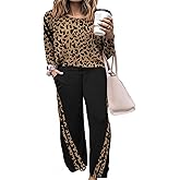 Chulianyouhuo Womens Plus Size 2 Piece Outfits Tracksuit 2025 Fall Lounge Set Wide Leg Pants Long Sleeve Tops Sweatsuit