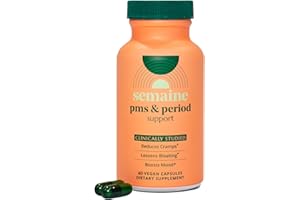 SEMAINE PMS & Period Relief - Menstrual Cramp Relief: No More Period Cramps, Mood Swings, or Bloating. PMS Supplement for Happy Hormones and Period Relief. (40 Count)