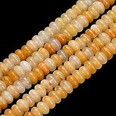 PONABEADIY 1 Box 190pcs 4mm Topaz Jade Abacus Beads Yellow Rondelle Disk Jadestone Crystal Stone Flat Round Loose Spacer Gemstone Bead Bulk for Jewelry Making Bracelets Necklaces DIY Craft Supply