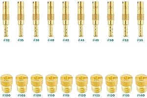 Minimprover 20PCS Carburetor Accessories Kit,10 Pcs Slow Pilot Jets and 10PCS Carburetor Main Jets For Keihin OKO KOSO PE and PWK Carb