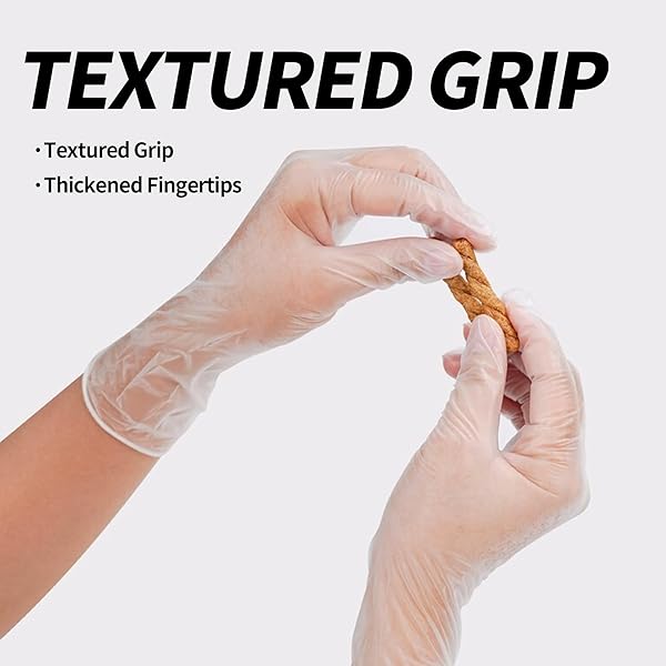 BASIC CLEAR VINYL EXAM GLOVES – LATEX-FREE & POWDER-FREE, MEDIUM，1000 COUNT (10 BOXES OF 100)