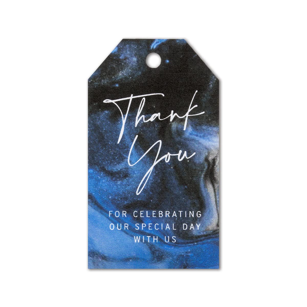 Summer-Ray 50pcs Thank You Wedding Favor Gift Tags in Celestial Watercolor Theme (Blue Black Celestial)