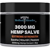 Medical Miracles Hemp 3000 Mg Extreme Strength Hemp Salve : Ideal for HIPS, Joints, Neck, Back, Elbows, Fingers, Hands, and Knees Made in USA