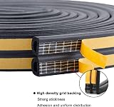 Bynsaer Draught Excluder Tape D-Type 10M Self-Adhesive Foam Seal Black view 3