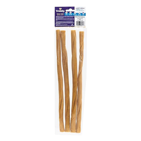 TREATLY USA COLLAGEN TWIST ROLLS 12-13″ DOG CHEW TREATS – CHICKEN MARINADE FLAVOR, 4 COUNT/1 PACK