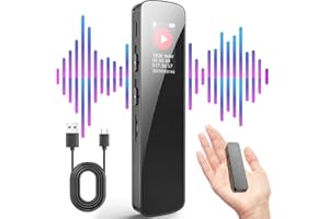 EAKKOR 68GB Digital Voice Recorder Device,Dictaphone Voice Recorder with Noise Reduction & HD 1536kbps Sound Quality,Portable Recording Devices,Small Tape Recorder for Lecture with Line-in