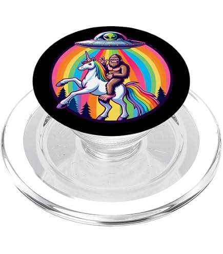 PopSocket PopGrip Hamster OVNI - Design Humoristique Mème Alien - Compatible MagSafe, Dessin Interchangeable