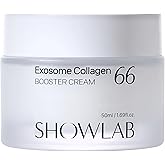 SHOWLAB Exosome Collagen 66 Booster Cream - Korean Face Moisturizer with 66% Collagen Extract, 9 Peptides Complex, Niacinamide, Adenosine - Anti-Aging Firming Cream for All Skin Types, 1.7 oz
