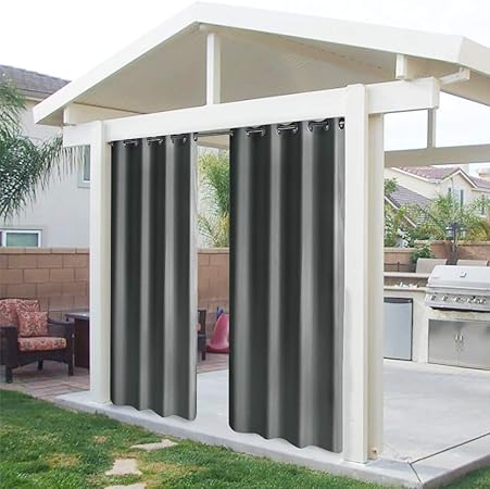 Amazon Com Pro Space Patio Outdoor Curtain Grommets Uv Privacy