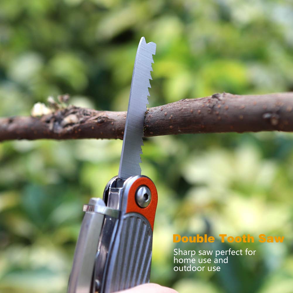Emergency Hammer Pliers, 12 in 1 Multitool Stainless Steel Survival Kit Multifunction Car Tool With Hammer, Saw,Knife, Screwdriver for Outdoor Camping -Best Father’s Day Gift(Orange)