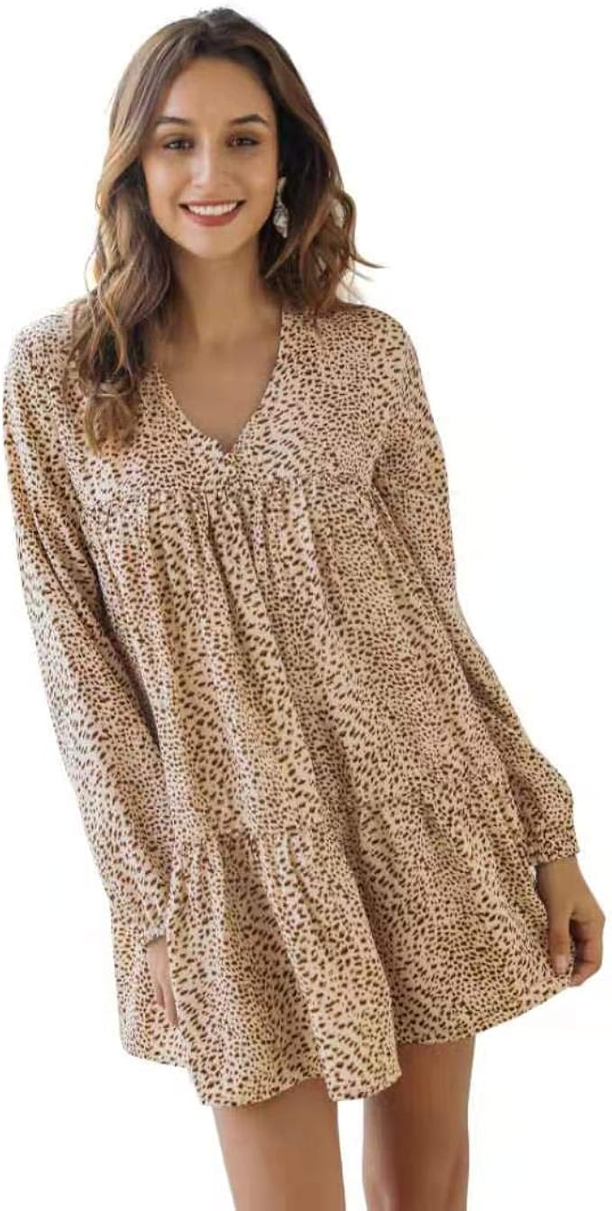 Amazon.com: Summer Leopard Print Dress: Clothing