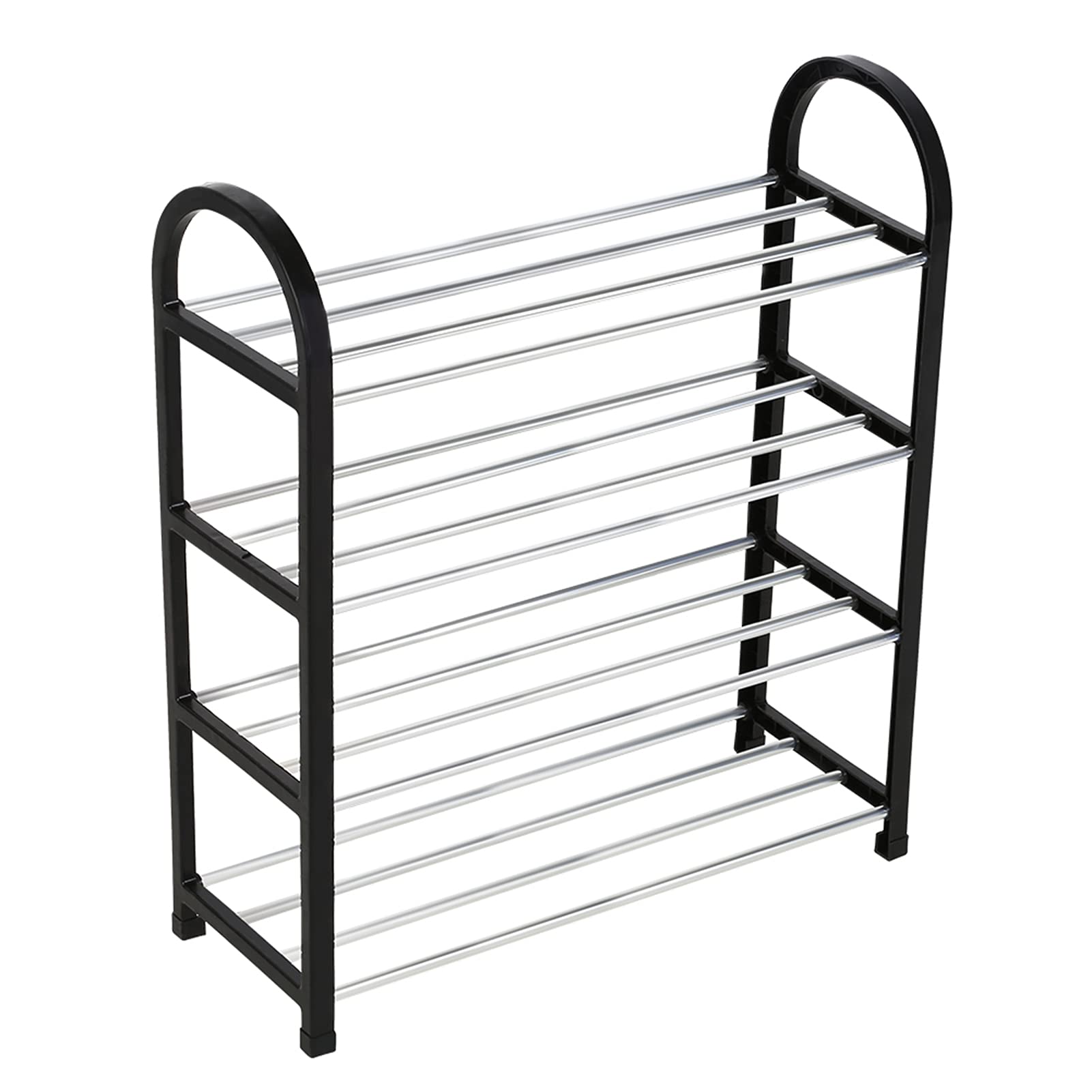 Pssopp Shoe Organizer, Shoes Storage Shelf Support Shoes Easy Assemble Shoes Rack Range Shoe Shoe Shelf for Entryway Closet(Medium four-layer 50 * 19 * 58CM)