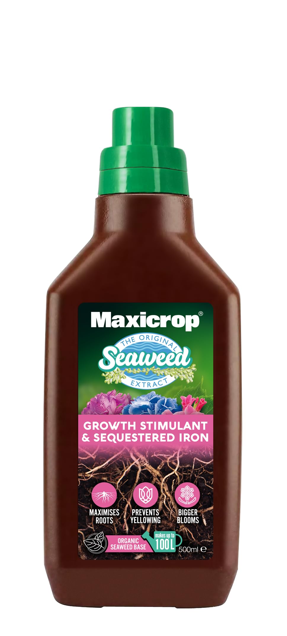 Maxicrop PPSIYDL Sequestered Iron, 500ML - Iron Infused Natural Seaweed Extract - Protects Against Yellowing - Supports Growth In Difficult Soil Conditions - Plant Nutrition, Blue