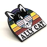 Ally Cat Solidarity Enamel Pin | For LGBTQ Allies