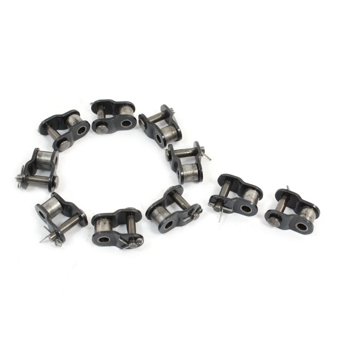 sourcing map 10pcs Half Offset Metal Connecting Link Connectors Chain for Bicycle