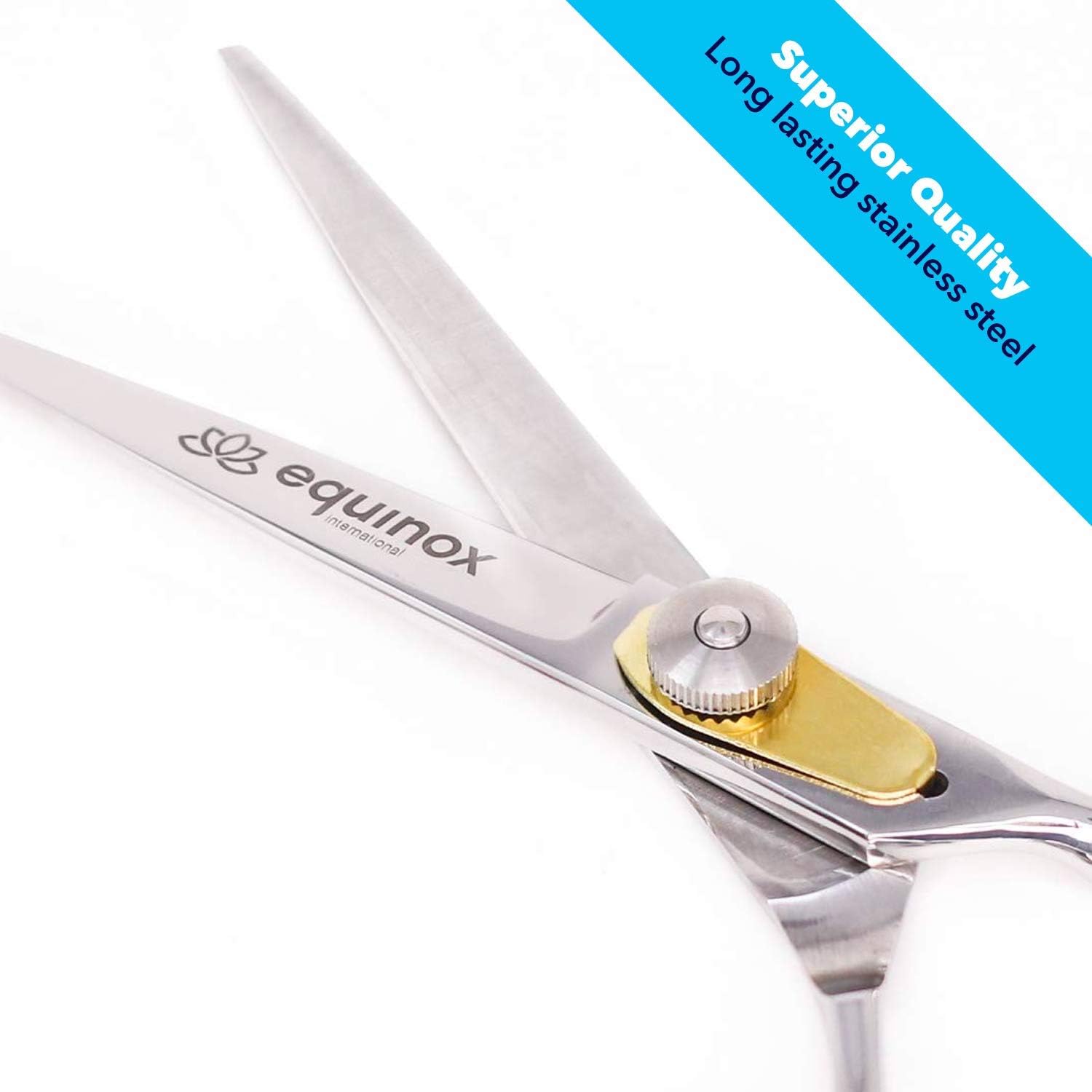 Equinox Hairdressing Scissors- 6.5" Barber Salon Hair Scissor Professional- Sharp Stainless Steel Hairdressers Hair Cutting Shears for Men and Women (Hair Cutting & Thinning Scissors) - Image 4