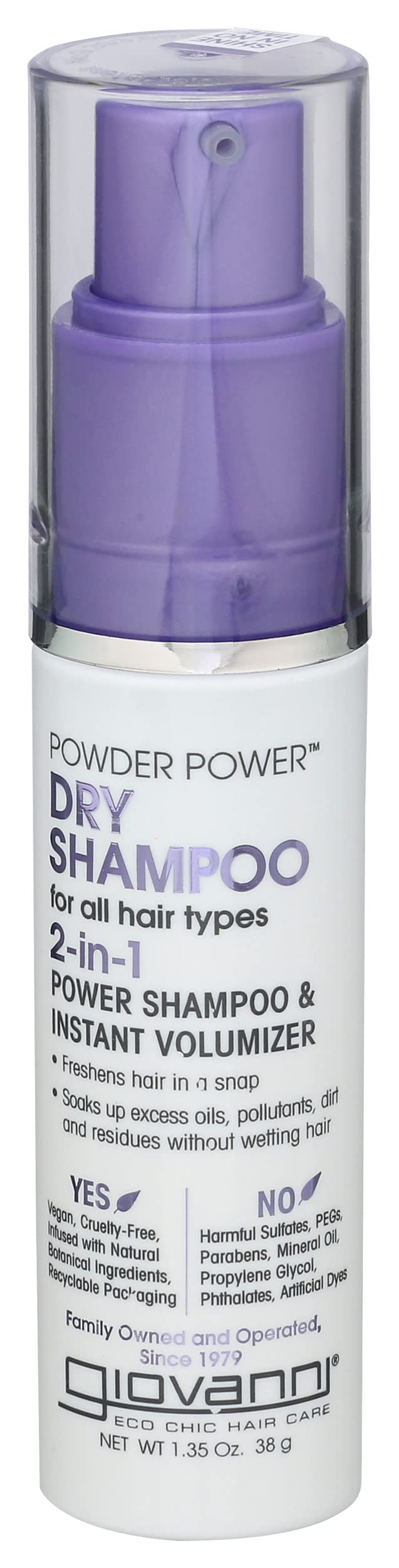 GIOVANNI- Powder Power Dry Shampoo And Instant Volumizer- All Hair Types (1.7 Ounces)